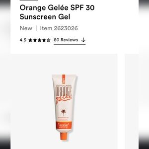 Vacation NEW! SEALED! Tube Orange Gelee Sunscreen SPF 30